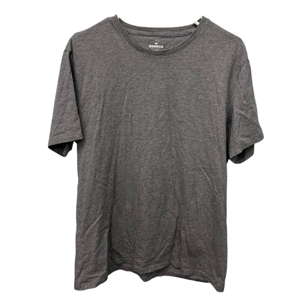 Bombas 100% Pima Cotton Gray Basic Short Sleeve Shirt Men's Size Large